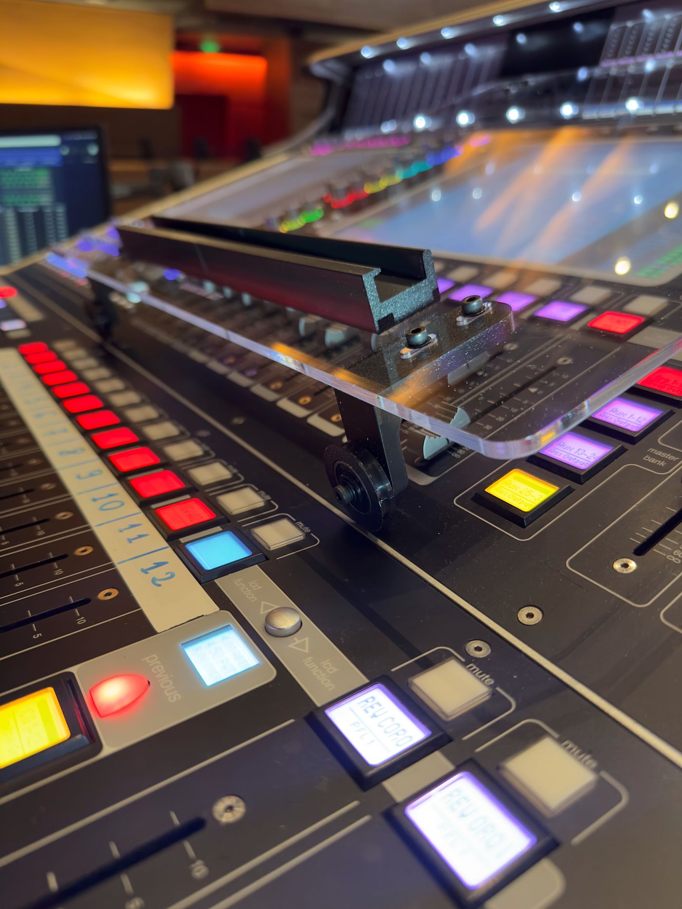 Script trolley Bocutti Audio visto de outro ângulo no console DiGiCo Quantum SD7